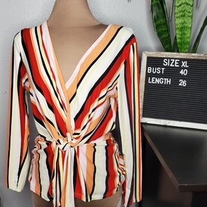 70s inspired Striped top